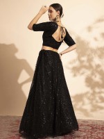 Black Premium Net Readymade Lehenga Choli